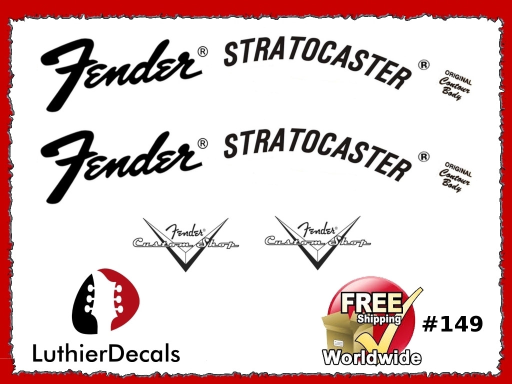 Fender Stratocaster Guitar Decal #149