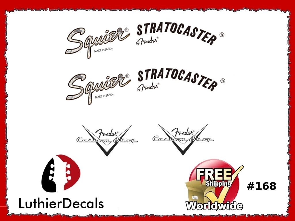 Squier Stratocaster Guitar Decal #168