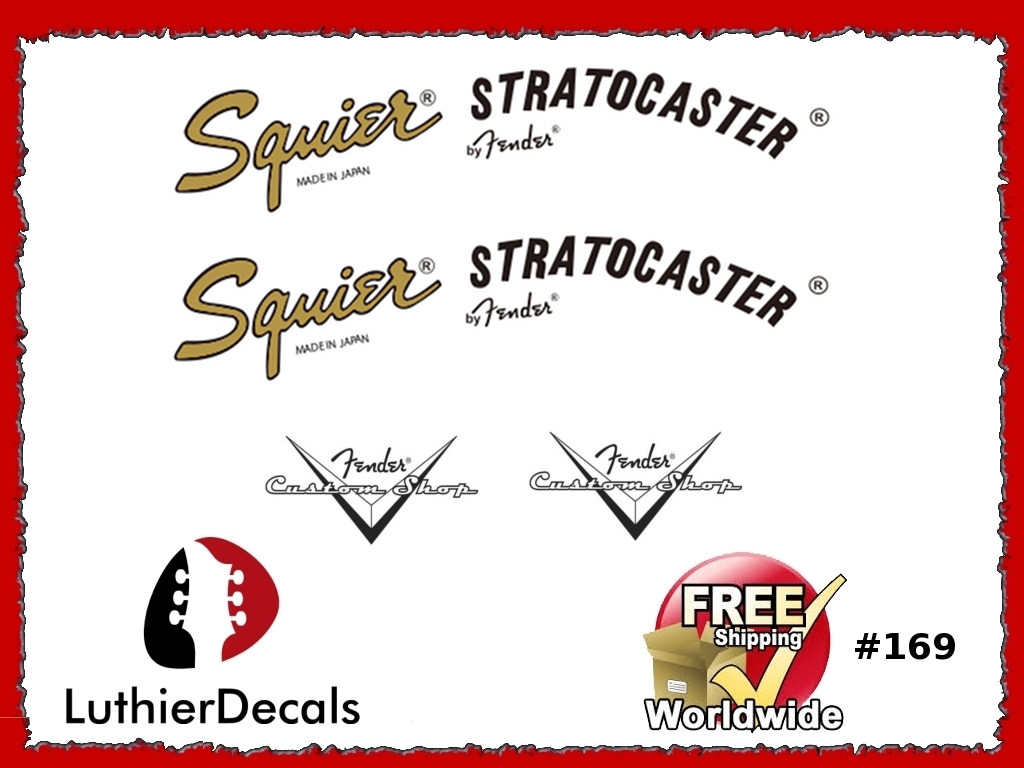 Squier Stratocaster Guitar Decal #169