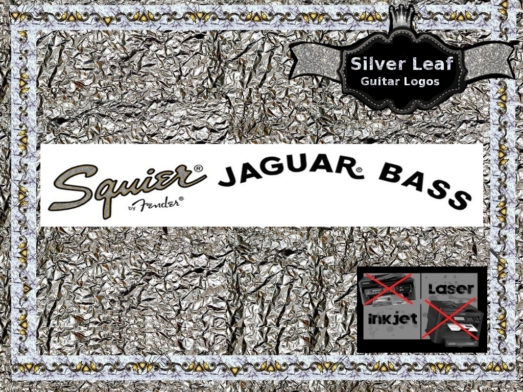 Squier Jaguar Bass Guitar Decal 16s