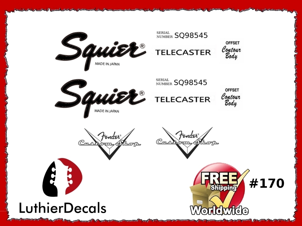 Squier Telecaster Guitar Decal #170