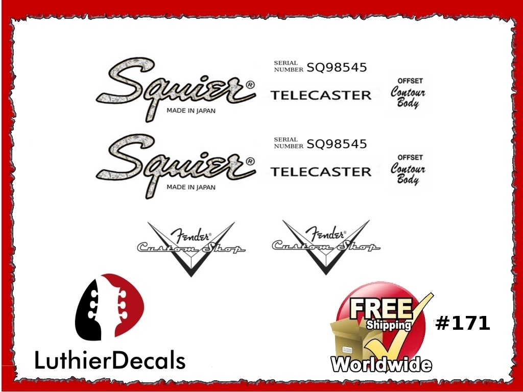 Squier Telecaster Guitar Decal #171