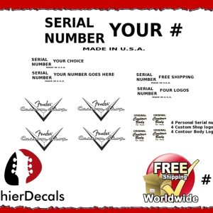 Guitar Serial Number Custom Decal #17
