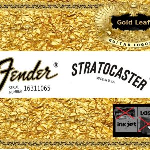 Fender Stratocaster Guitar Decal 18g