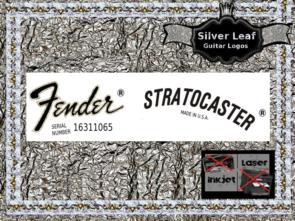 Fender Stratocaster Guitar Decal 18s Copy