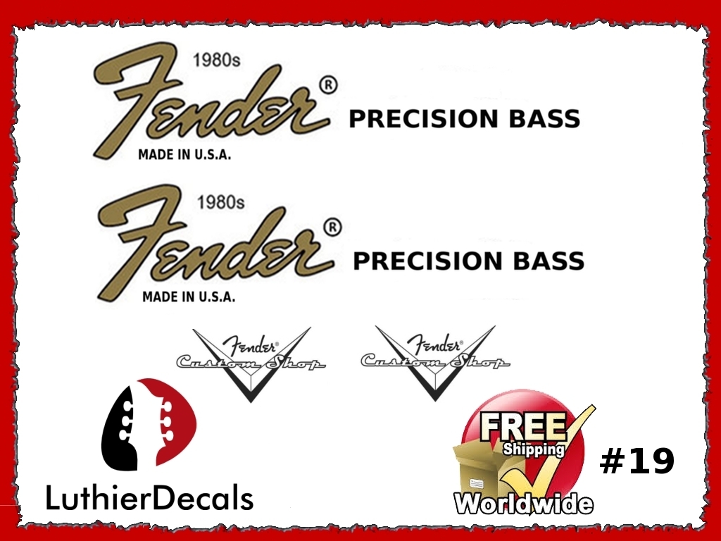 Fender Precision Bass Guitar Decal #19