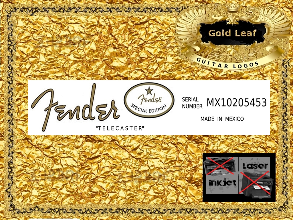 Fender Telecaster Guitar Decal 19g