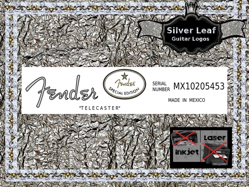 Fender Telecaster Guitar Decal 19s