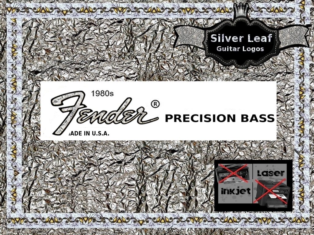 Fender Precision Bass Guitar Decal 20s