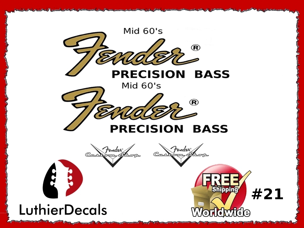 Fender Precision Bass Guitar Decal #21