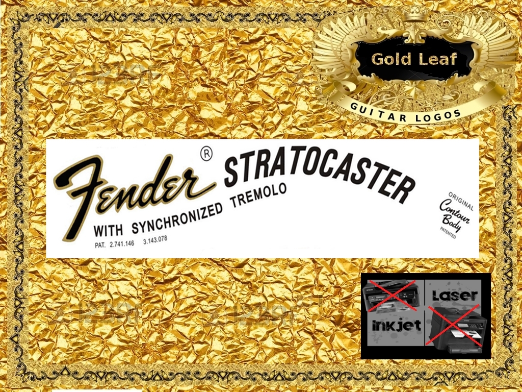 Fender Stratocaster Guitar Decal 21g