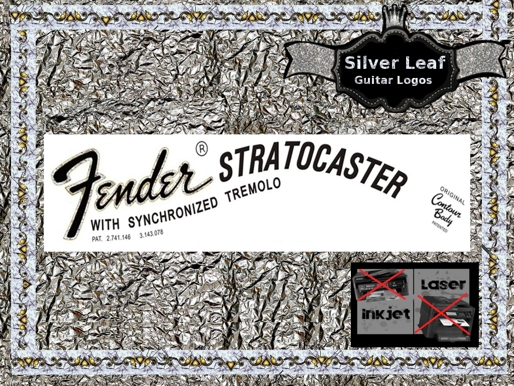 Fender Stratocaster Guitar Decal 21s