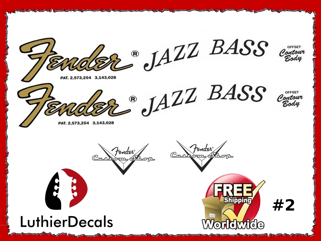 Fender Jazz Bass Guitar Decal #2