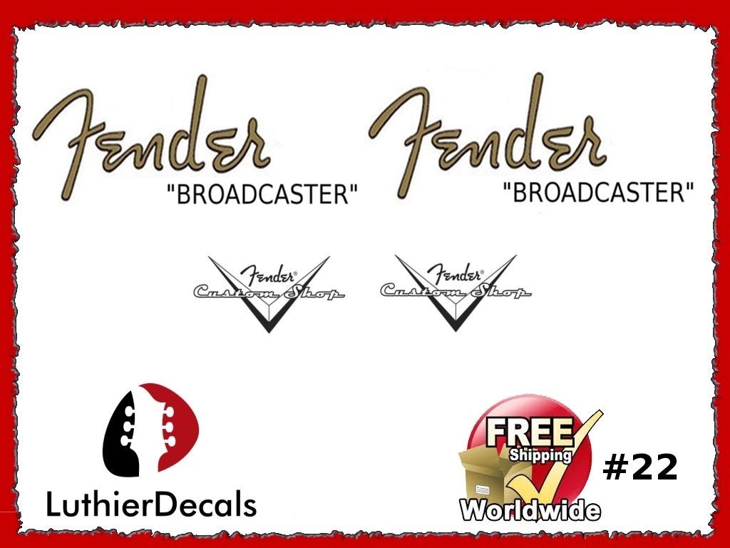 Fender Broadcaster Guitar Decal #22