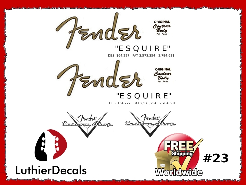 Fender Esquire Guitar Decal #23