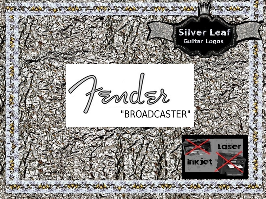 Fender Broadcaster Guitar Decal 24s
