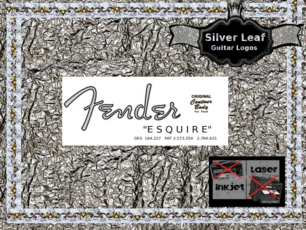 Fender Esquire Guitar Decal 25s