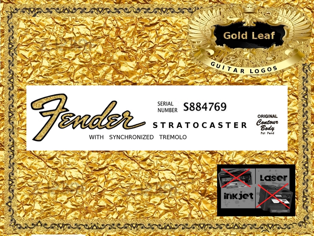 Fender Stratocaster Guitar Decal 27g