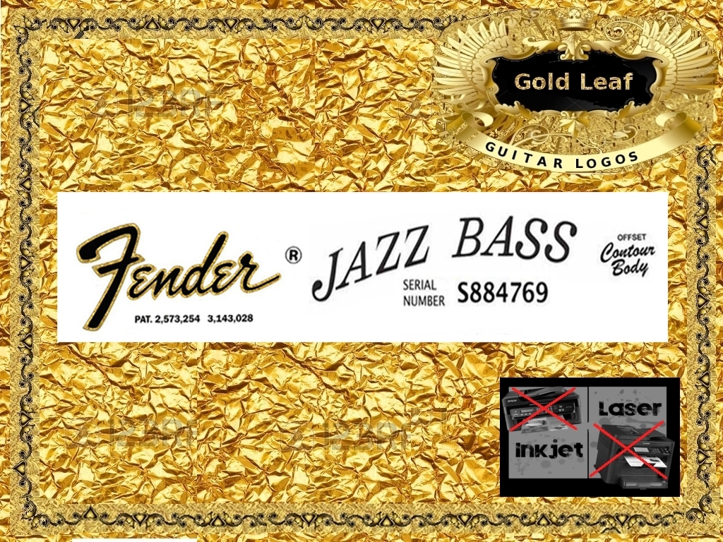 Fender Jazz Bass Guitar Decal 30g