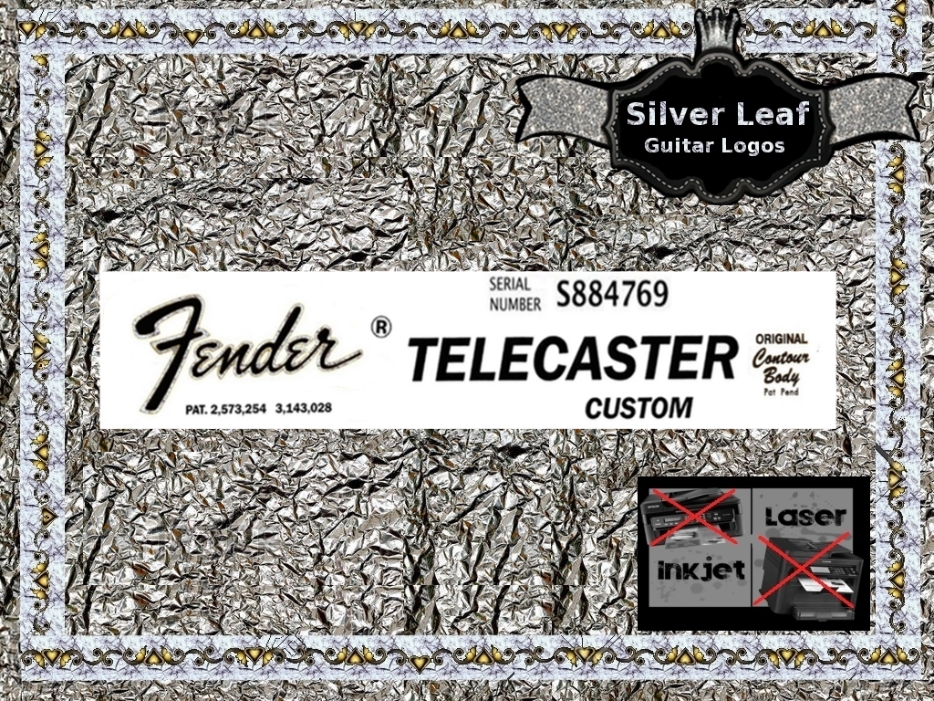 Fender Telecaster Custom Guitar Decal #31s