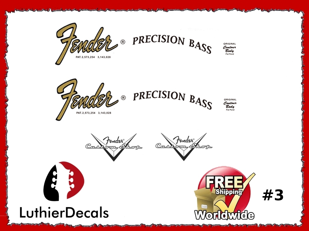 Fender Precision Guitar Decal #3