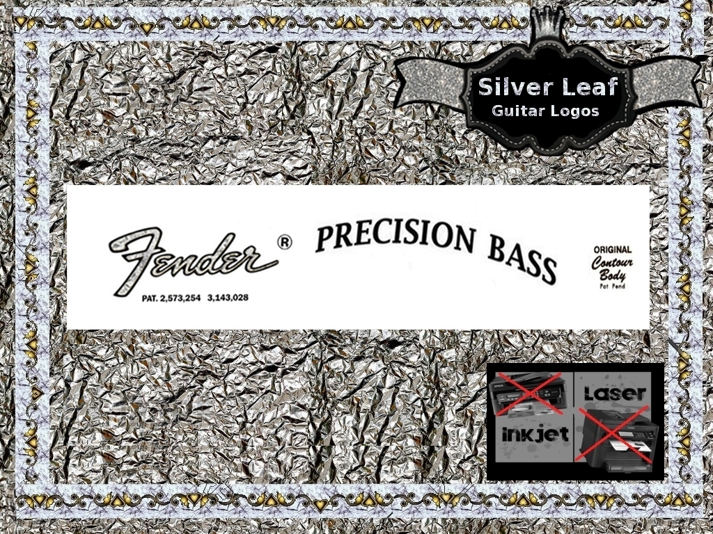 Fender Precision Bass Guitar Decal #33s