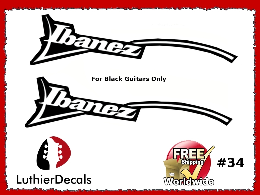 Ibanez Guitar Decal for Black Guitar #34