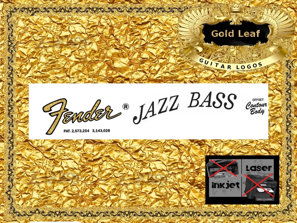 Fender Jazz Bass Guitar Decal #34g