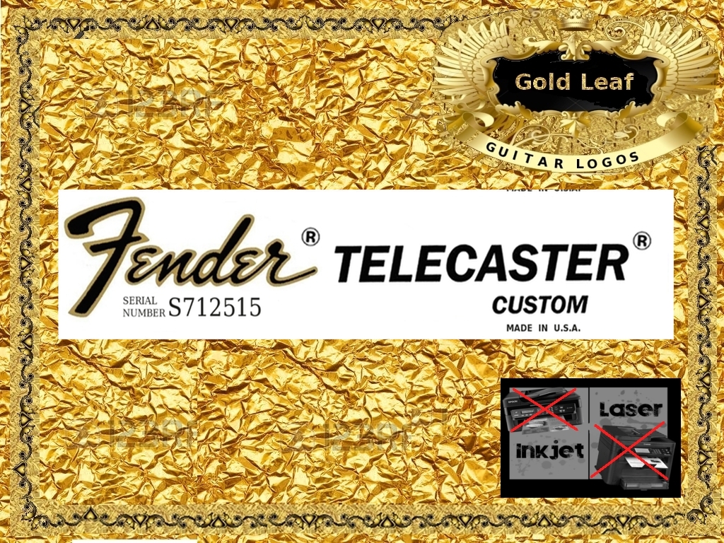 Fender Telecaster Custom Guitar Decal #36g