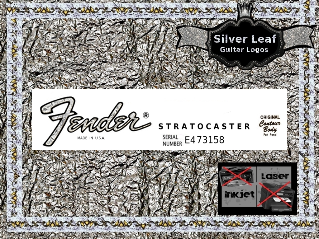 Fender Stratocaster Guitar Decal #37s