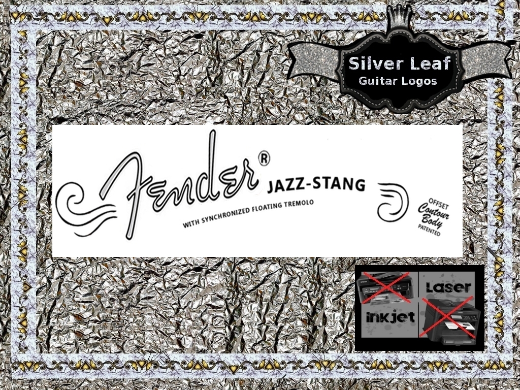 Fender Jazz Stang Guitar Decal #38s