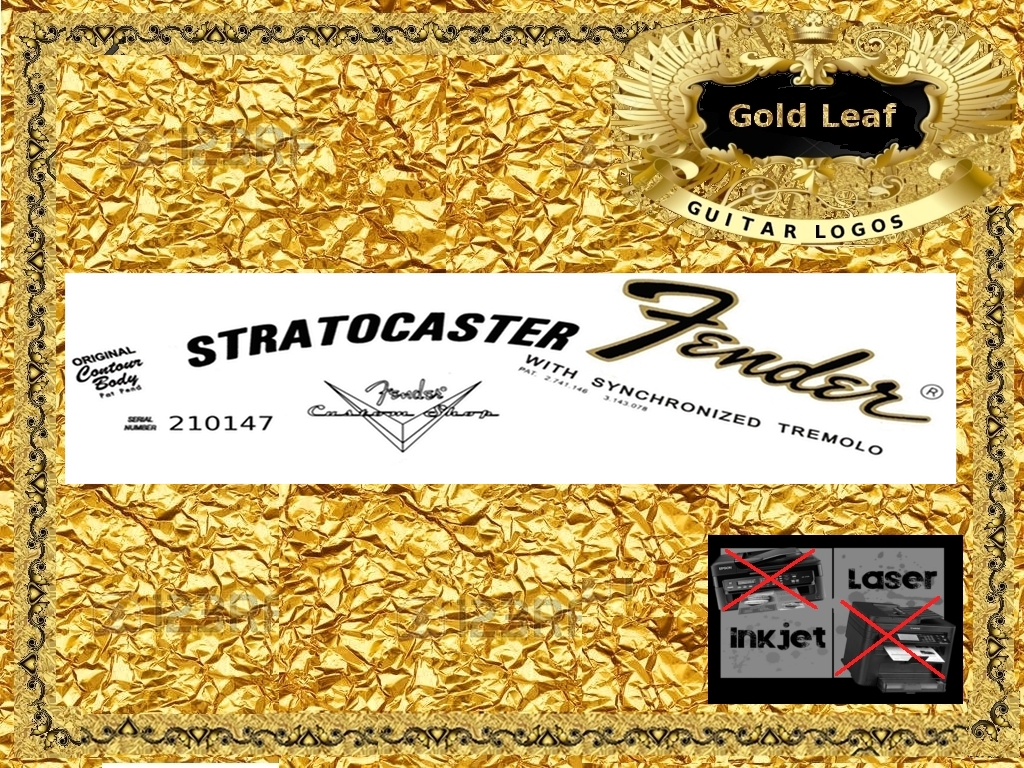 Fender Stratocaster Left hand Guitar Decal #39g