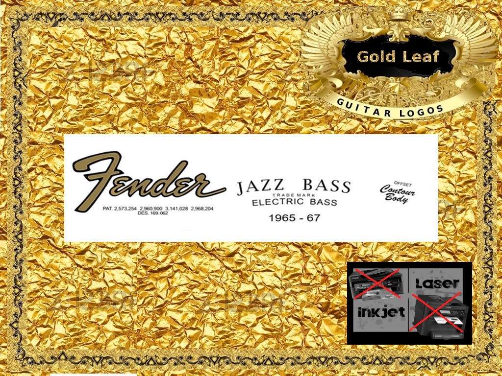 Fender Jazz Bass Guitar Decal #40g