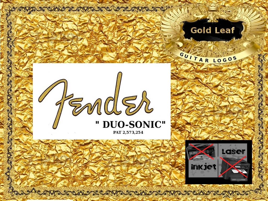 Fender Duo-Sonic Decal Guitar Waterslide #53g