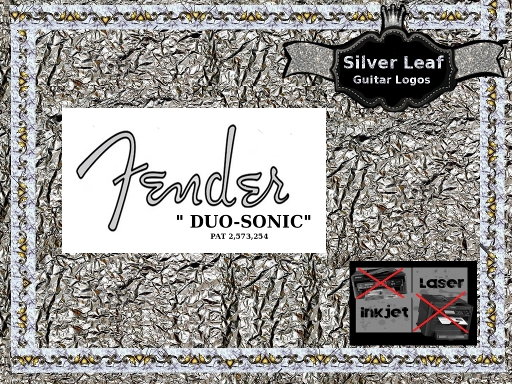 Fender Duo-Sonic Decal Guitar Waterslide #53s