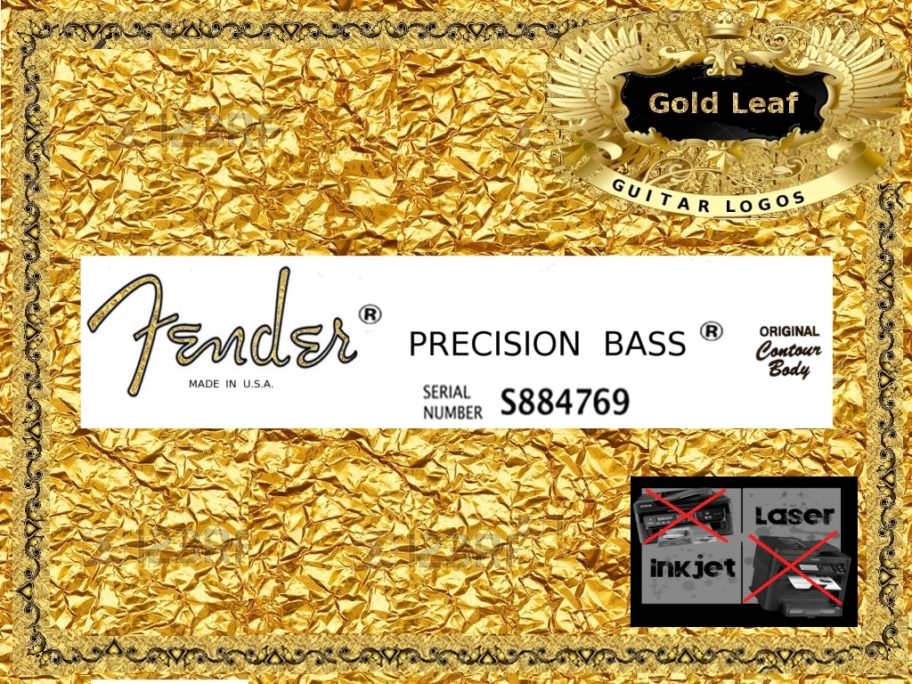 Fender Precision Bass Guitar Decal 5g
