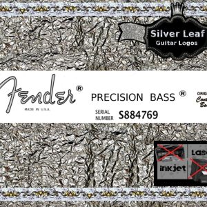 Fender Precision Bass Guitar Decal 5s
