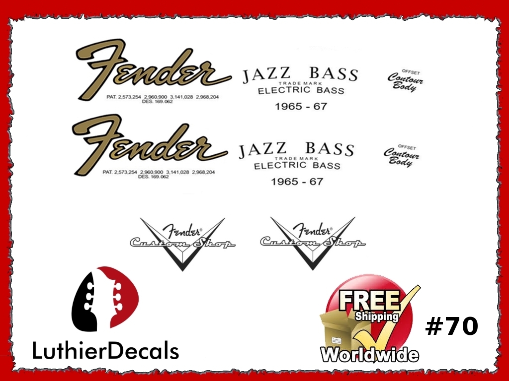 Fender Jazz Bass Guitar Decal #70