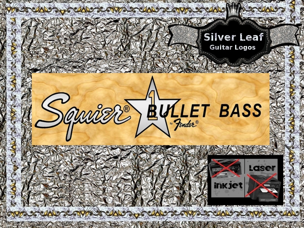 Squier Bullet Bass Guitar Decal 73s