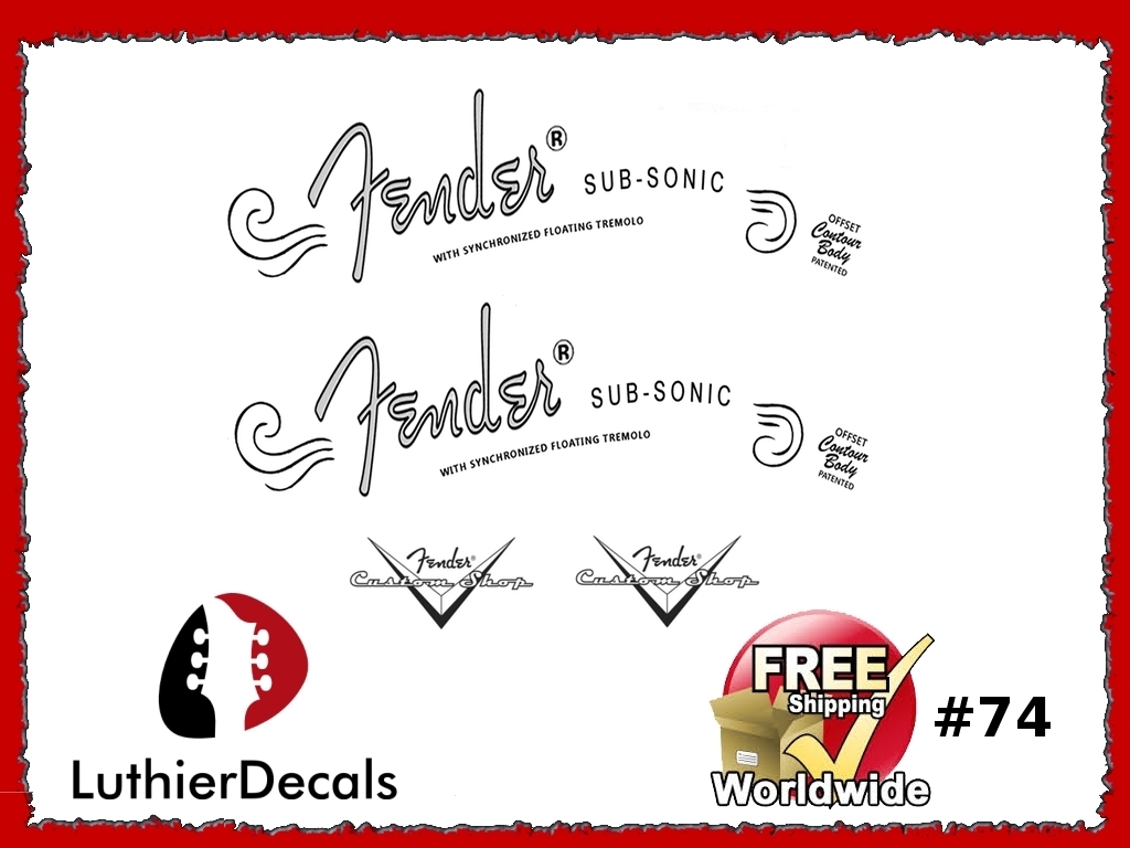 Fender Sub Sonic Guitar Decal #74