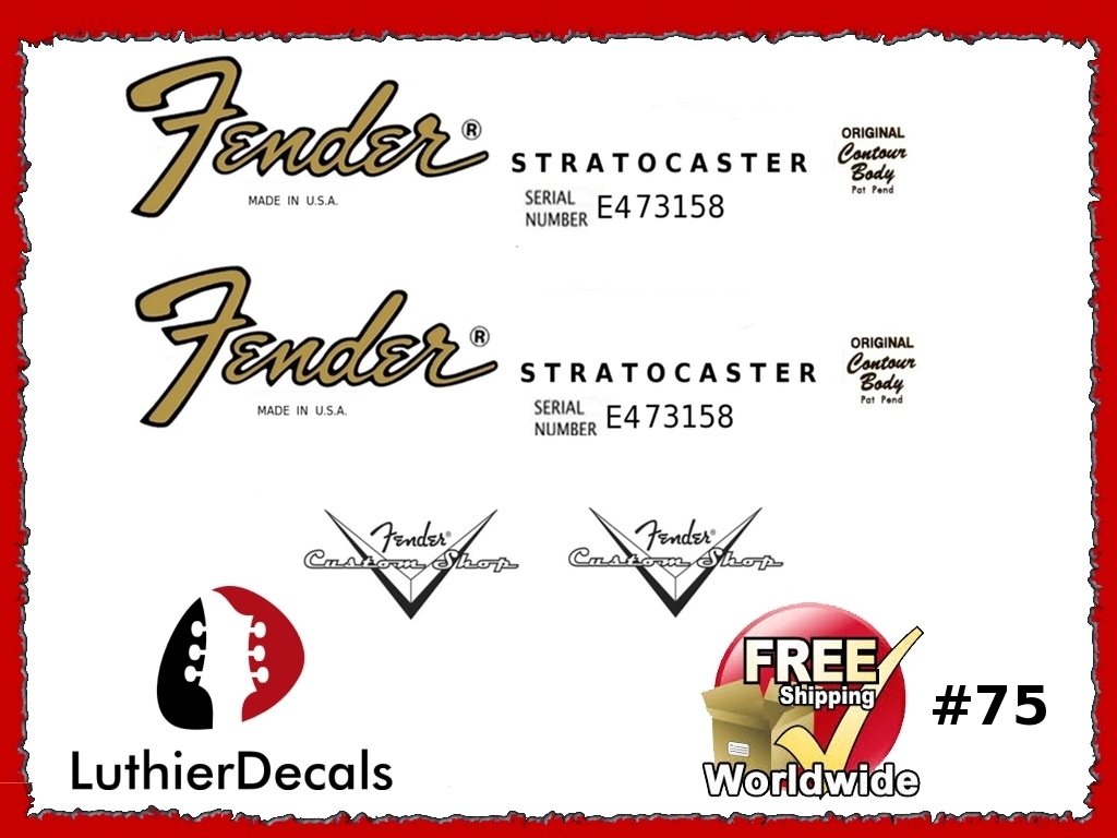 Fender Stratocaster Guitar Decal #75