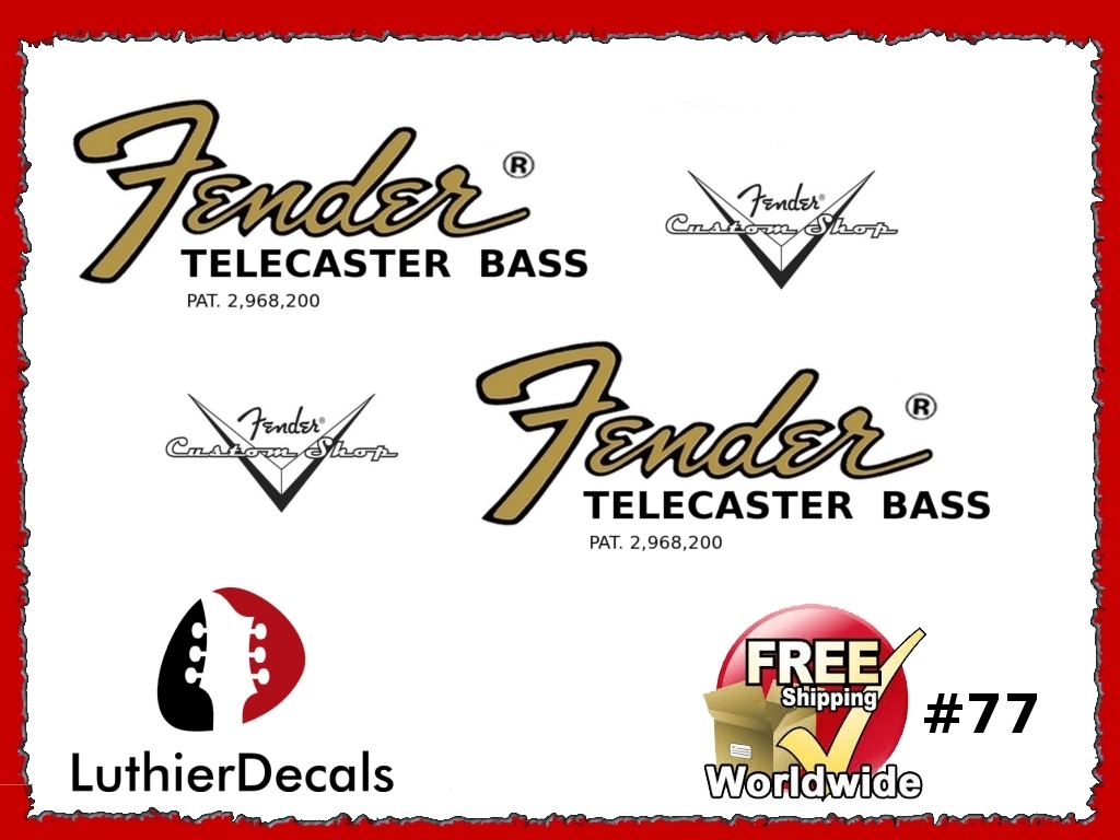 Fender Telecaster Bass Guitar Decal #77