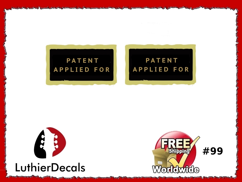 Humbucker PAF Patent Number Applied For Decal Guitar  Decal #99