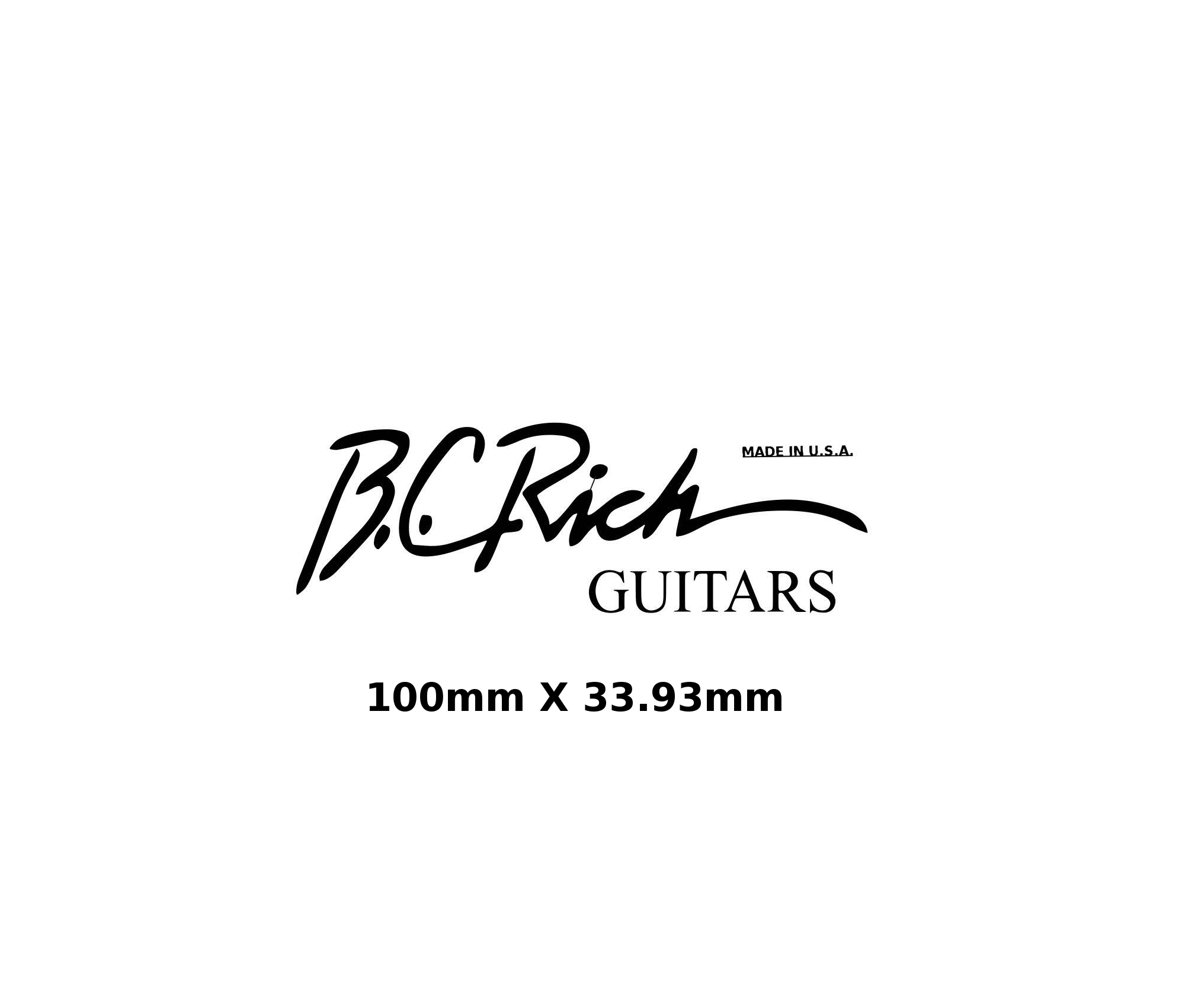 BC Rich guitar Decal 3D laser Metal Logo M74