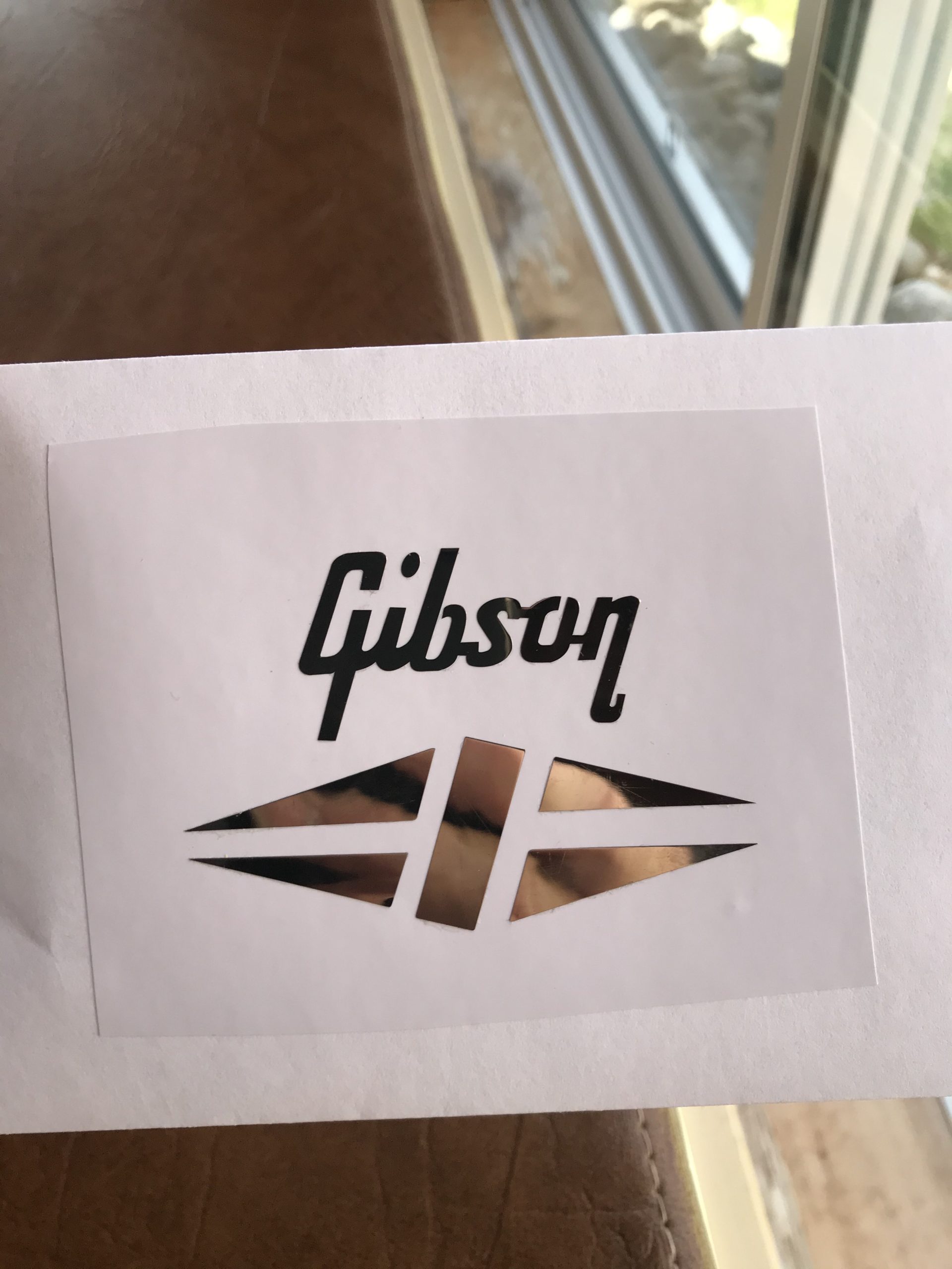 Gibson Guitar Decal 3d Metal M2