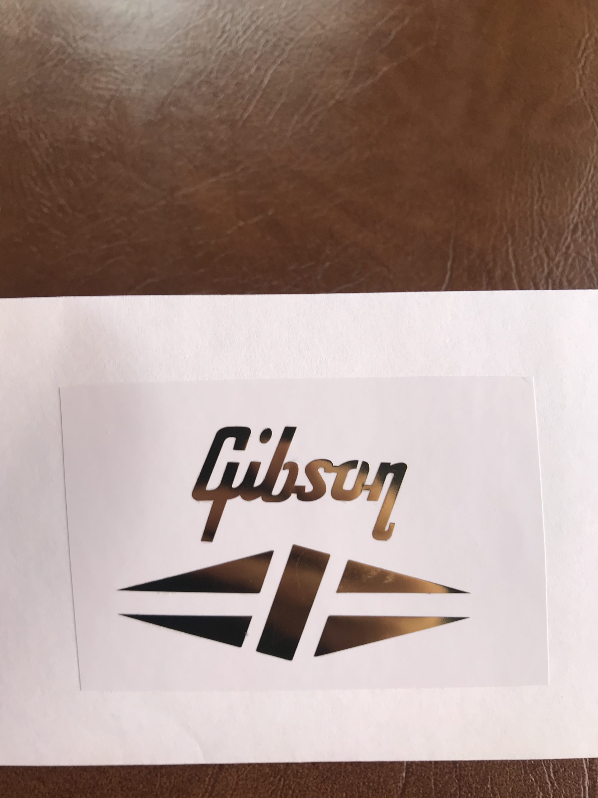 Gibson Guitar Decal 3d Metal M5b