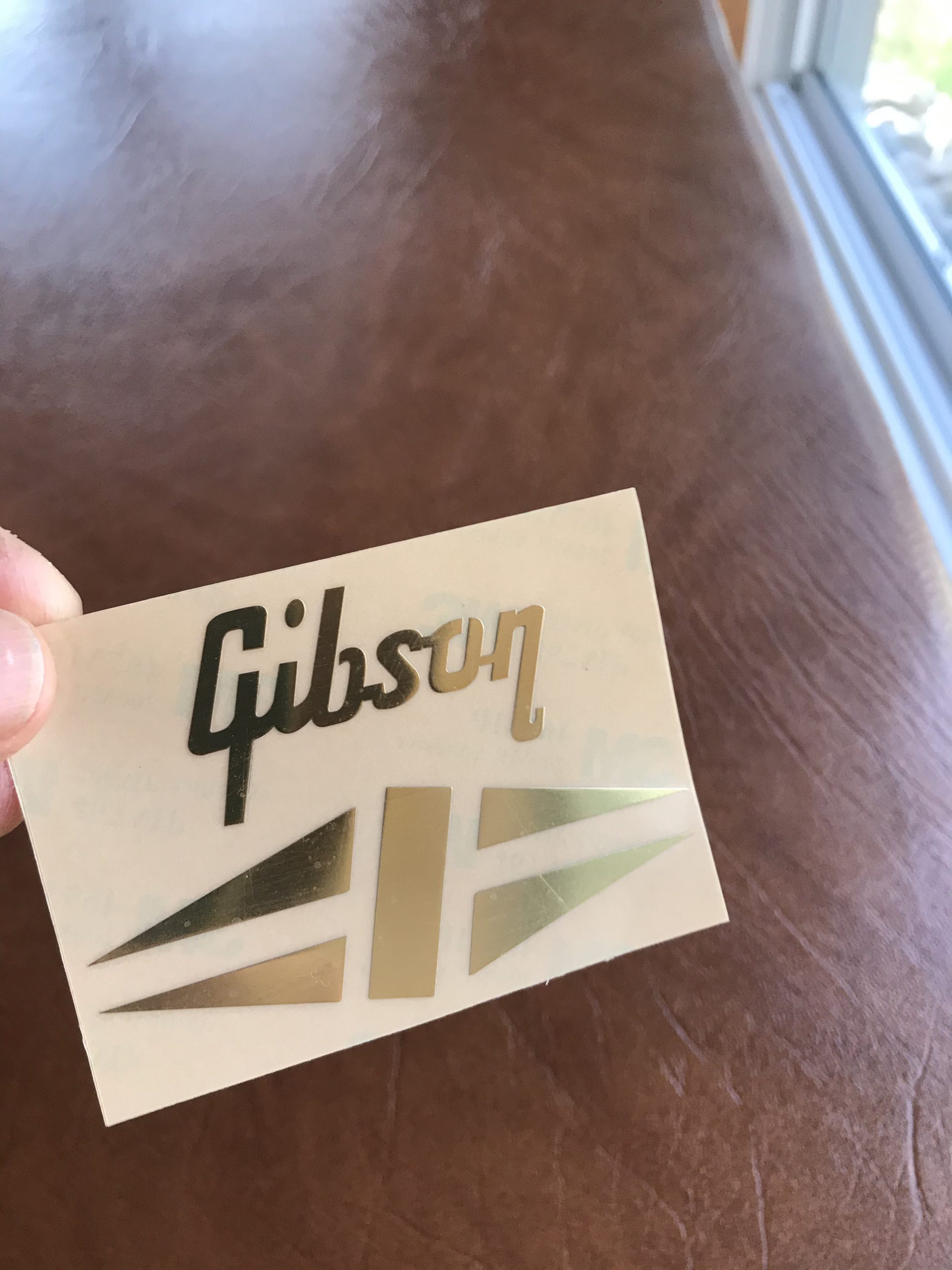 Gibson Guitar Decal 3d Metal M5b