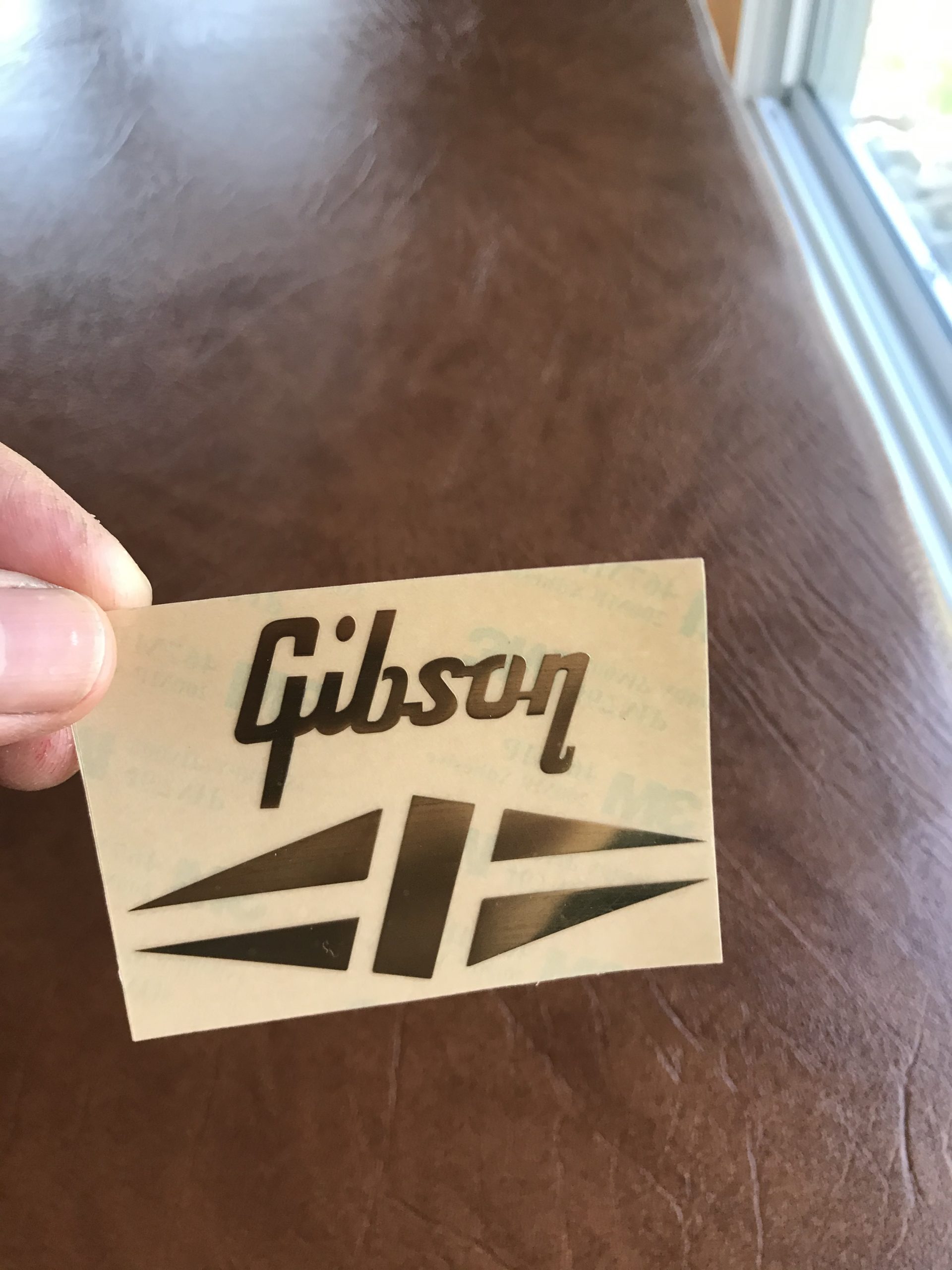 Gibson Guitar Decal 3d Metal M5b