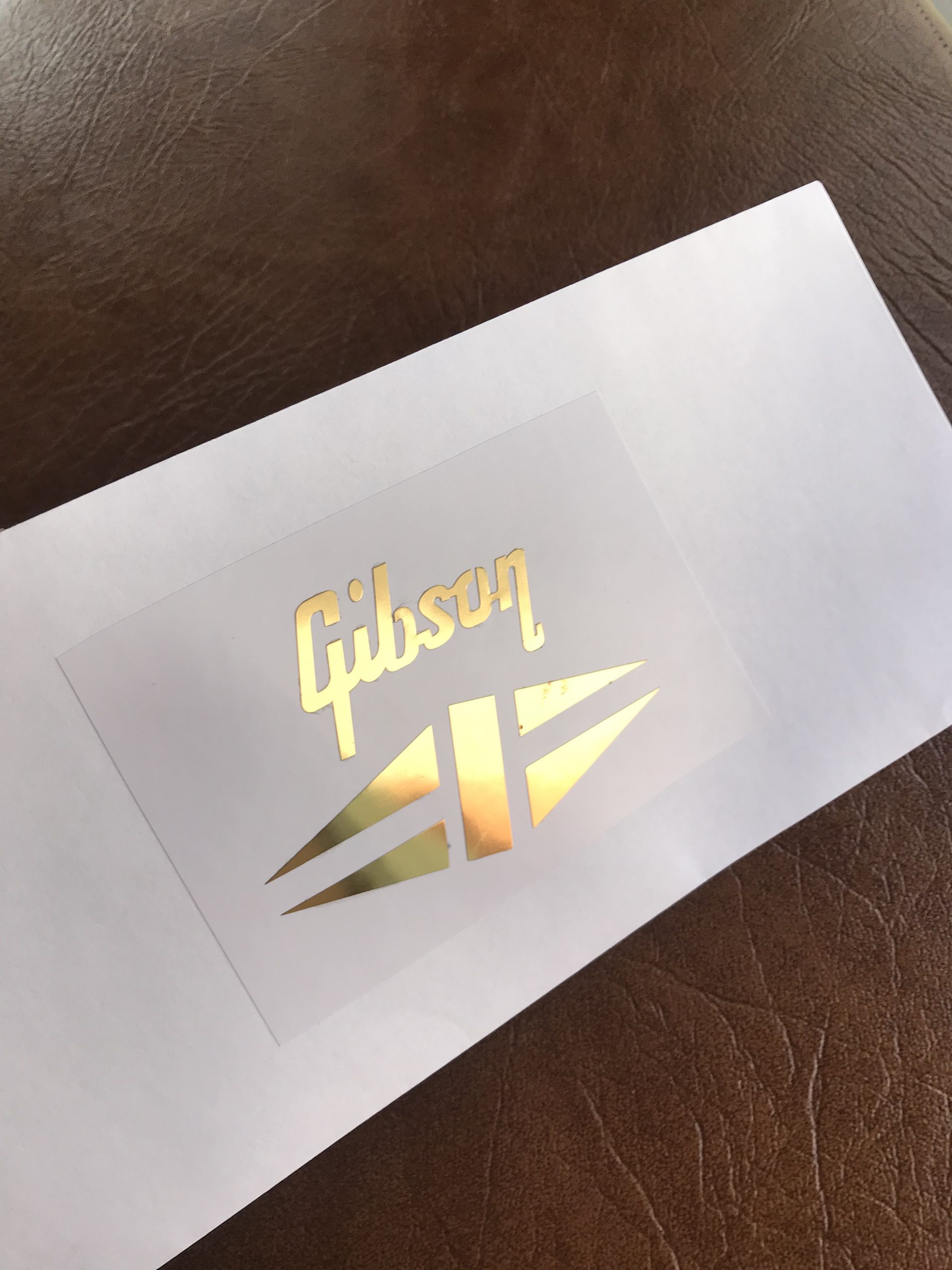 Gibson Guitar Decal 3d Metal M5b