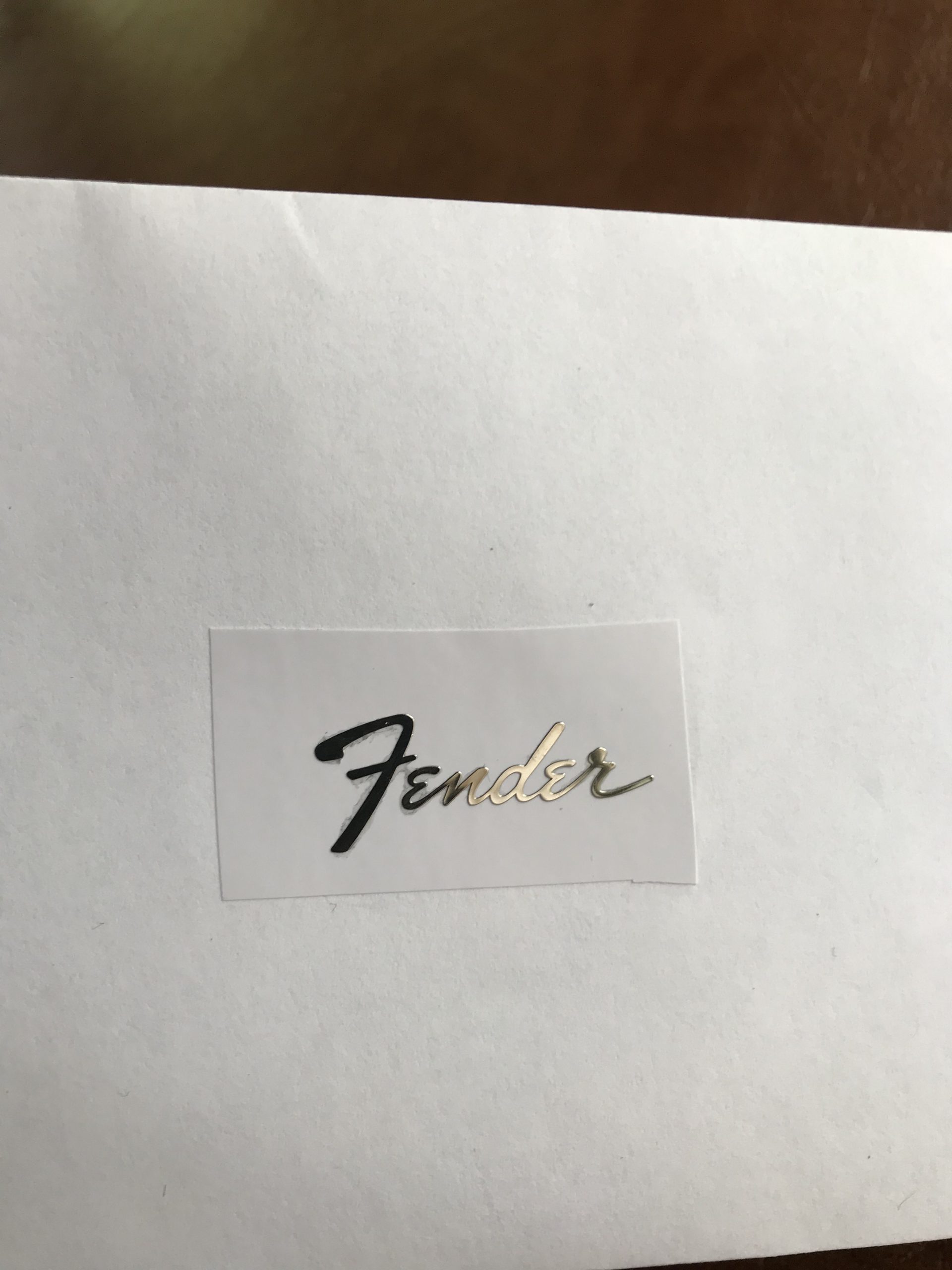 Fender Stratocaster Guitar Decal 3D Metal M6